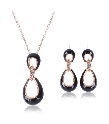 SET224 - Black Elegant fancy Jewelry Set
